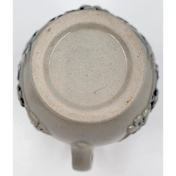 Marzi & Remy German Pottery Pitcher 5 1/2" Jug Blue Gray Grapes Wine - Picture 6 of 7